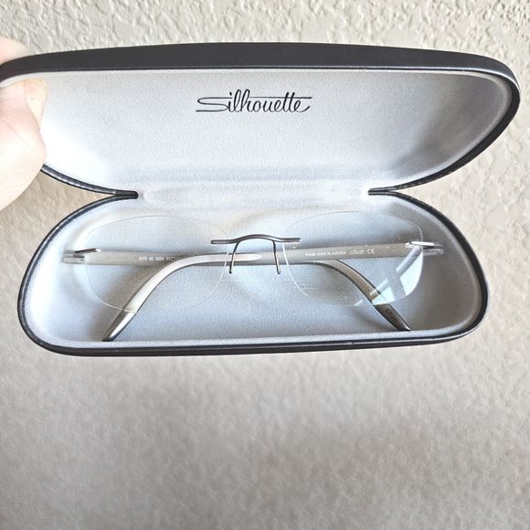 Silhouette Accessories - SILHOUETTE 4379 40 5379 6054 Creme Womens Rectangle Rimless Eyeglasses 53-19-135